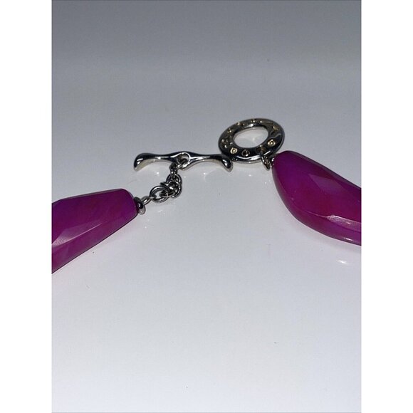 RLM STUDIO 925 SILVER WITH JADEITE PURPLE STONES Dyed? CHOKER STATEMENT NECKLACE - Picture 9 of 16